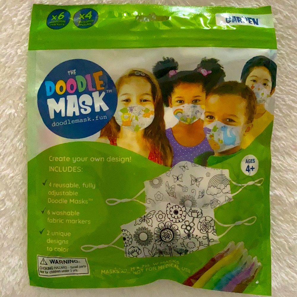 🌟5/$15 🆕Doodle Mask Pack (Garden)